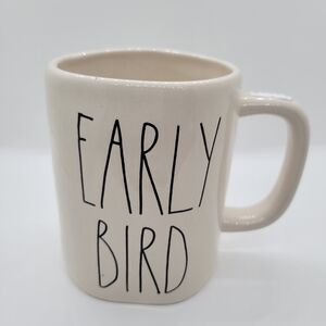Charming Cream Mug with 'Early Bird' Design